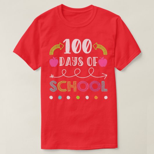 T-shirt Joyeux 100e jour d'école pour enseignant ou enfant (Design devant)