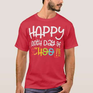T-shirt Joyeux 100e jour d'école pour enseignant ou enfant