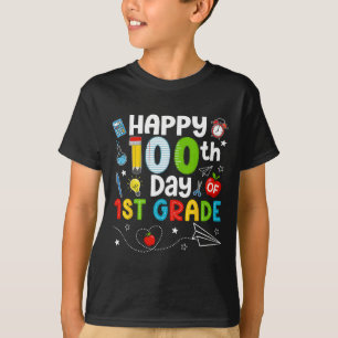T-shirt Joyeux 100e jour d'enseignant de 1re année 100 jou