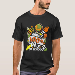 T-shirt Joyeux 100E Jour D'Équipement Scolaire Pour La Mat