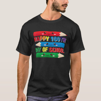 T-shirt Joyeux 100E Jour D'Étudiant 100 Jours De Sch
