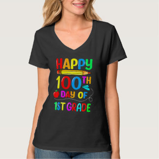 T-shirt Joyeux 100ème Jour De 1ère Année Drôle 100 Jours D