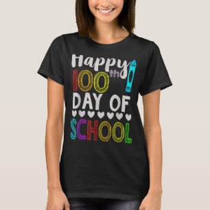T-shirt Joyeux 100ème jour de chemise scolaire pour enseig