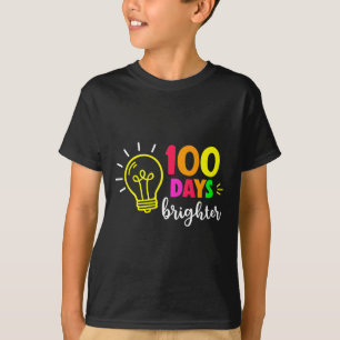 T-shirt Joyeux 100ème Jour De L'École 100 Jours Filles Plu