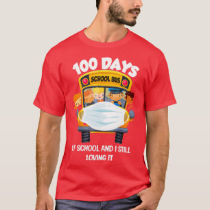 T-shirt Joyeux 100ème Jour De L'École Distance Drôle Virtu