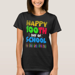 T-shirt Joyeux 100ème Jour De L'École Enfants 100 Jours De