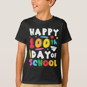T-shirt Joyeux 100ème Jour De L'École Enseignant Enfants 1