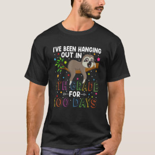 T-shirt Joyeux 100ème Jour de l'école Sloth mignonne 100 J