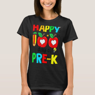 T-shirt Joyeux 100ème Jour De Pré K Enseignant 100 Jours D