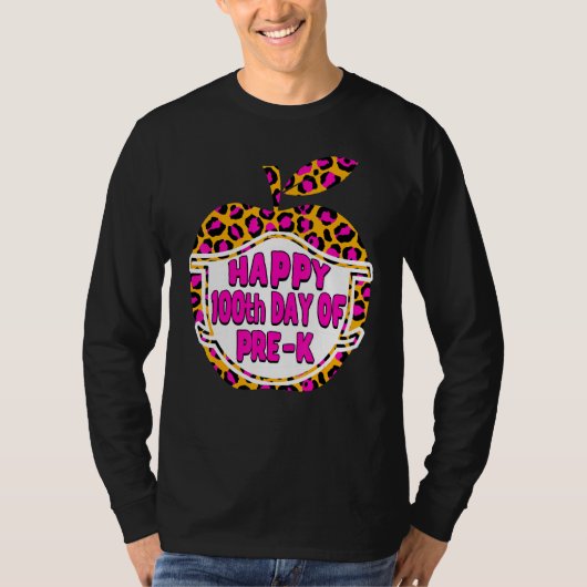 T-shirt Joyeux 100ème Jour de Pré K Virtual Team Teacher A (Devant)