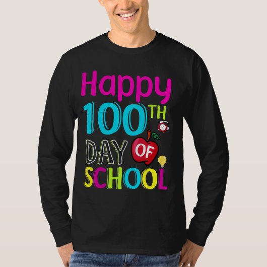 T-shirt Joyeux 100ème jour d'école (Devant)