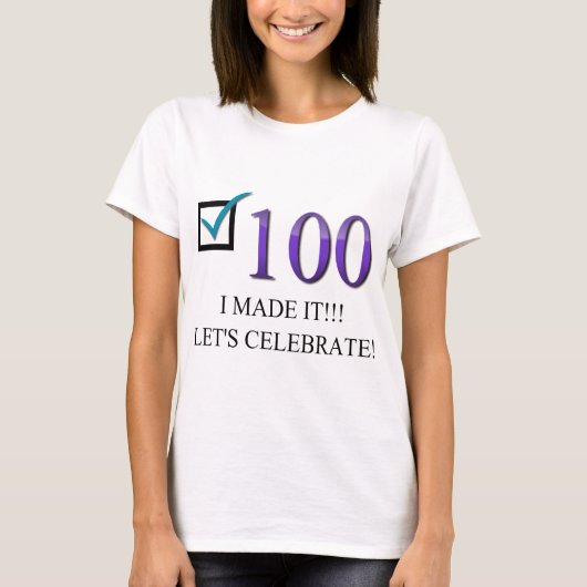 T-shirt Joyeux 100th anniversaire (Devant)