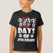 T-shirt Joyeux 101 Jours École 4e année Chien 100 Jours Sm (Devant)