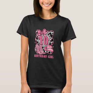 T-shirt Joyeux 10e anniversaire fille Bow Rodéo Western Co