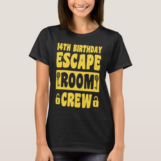 T-shirt Joyeux 14e anniversaire 14 ans Escape Room 14e B (Devant)