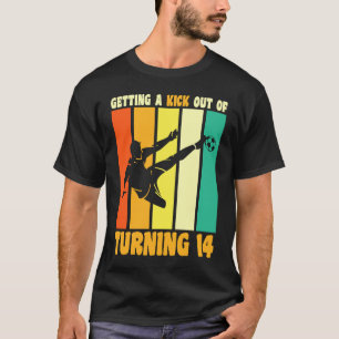 T-shirt Joyeux 14e anniversaire 14 ans Kick Soccer 14e B