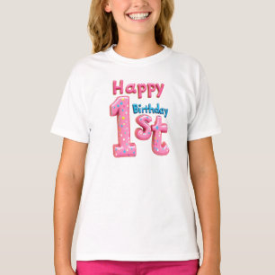 T-shirt Joyeux 1er Anniversaire - Colorful Celebration Tex
