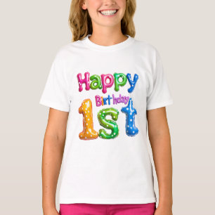 T-shirt Joyeux 1er Anniversaire – Création de Ballons Colo