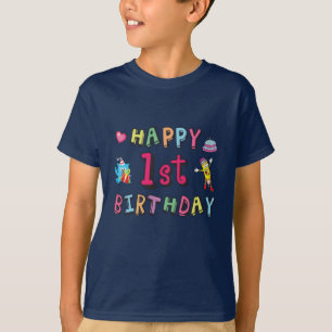 T-shirt Joyeux 1er anniversaire pour 1 an Enfants B jour s