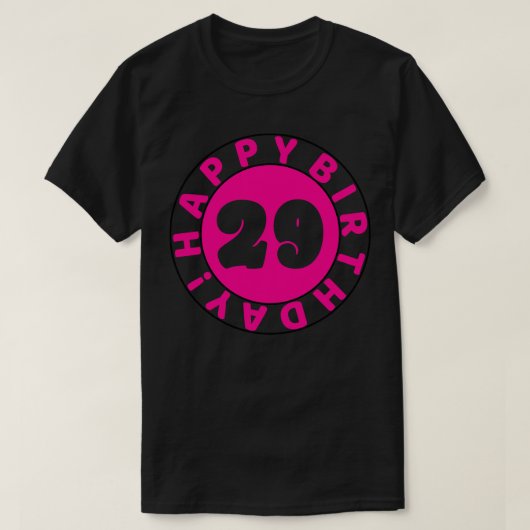 T-shirt Joyeux 29e anniversaire (Design devant)
