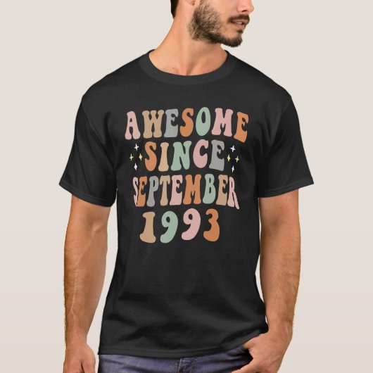 T-shirt Joyeux 29e anniversaire 29 ans Awesome depuis sept (Devant)