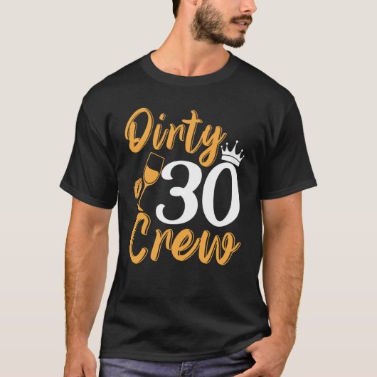 T-shirt Joyeux 30 Équipage 30 Anniversaire 30 Anniversaire (Devant)