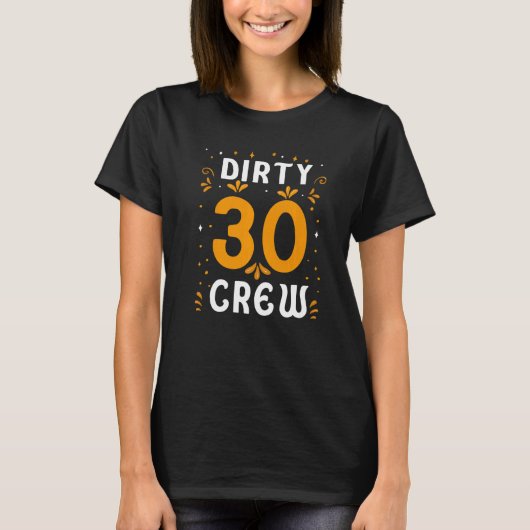T-shirt Joyeux 30 Équipage 30 Anniversaire 30 Anniversaire (Devant)