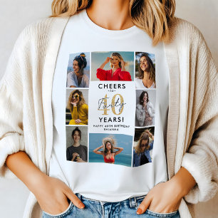 T-shirt Joyeux 40 Ans Collage Photo Anniversaire