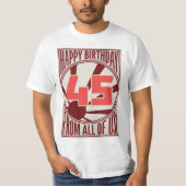 T-shirt Joyeux 45ème anniversaire (Devant)