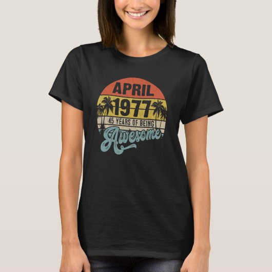 T-shirt Joyeux 45ème anniversaire 45 ans Awesome depuis Ap (Devant)