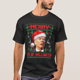T-shirt Joyeux 4 E D'Halloween Funny Biden Vilain Noël