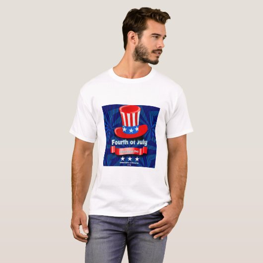 T-shirt Joyeux 4 juillet (Devant entier)