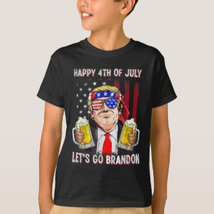 T-shirt Joyeux 4 juillet Allons Bière Brandon Trump Bière
