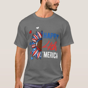 T-shirt Joyeux 4 juillet Amérique Indépendance Tournesol G