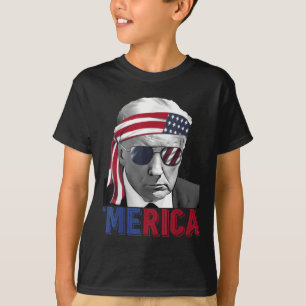 T-shirt Joyeux 4 juillet Amérique Trump Drapeau américain