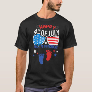 T-shirt Joyeux 4 juillet aussi je suis Grossesse Enceinte
