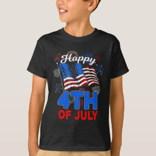 T-shirt Joyeux 4 juillet drapeau américain patriotique hom