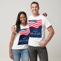 T-Shirt Joyeux 4 juillet | Drapeau USA Patriotique