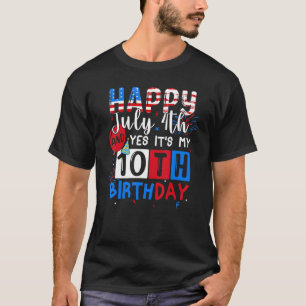 T-shirt Joyeux 4 juillet Et oui c'est mon 10e anniversaire