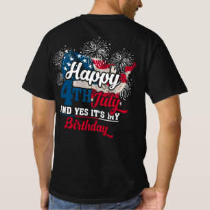 T-shirt Joyeux 4 Juillet Et Oui C'est mon anniversaire Am
