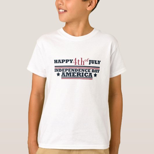 T-shirt Joyeux 4 juillet fête de l'indépendance Amérique (Devant)