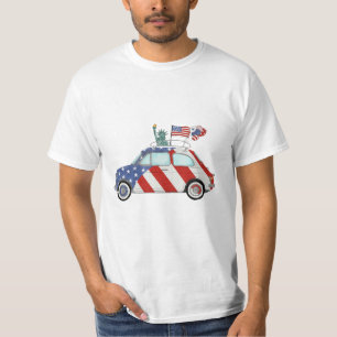 T-shirt Joyeux 4 juillet Fiat 500