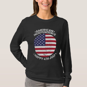 T-shirt Joyeux 4 juillet Indépendance Américaine Vintage H