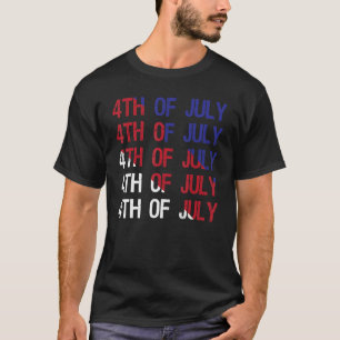 T-shirt Joyeux 4 juillet Jour de l'Indépendance Drapeau pa
