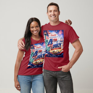 T-shirt Joyeux 4 juillet Jour de l'Indépendance Patriotiqu