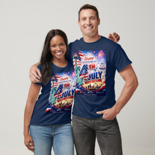 T-shirt Joyeux 4 juillet Jour de l'Indépendance Patriotiqu