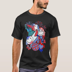 T-shirt Joyeux 4 juillet Patriotique Amérique Indépendance