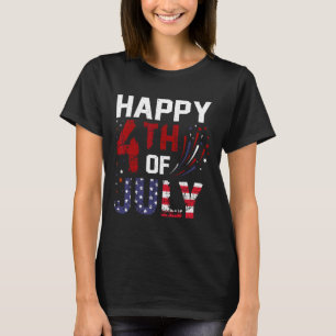 T-shirt Joyeux 4 juillet pour femme hommes enfants indépen