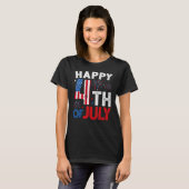 T-shirt Joyeux 4 juillet USA Drapeau Feu d'artifice Racker (Devant entier)