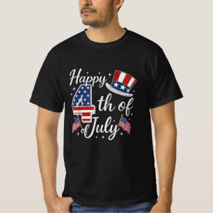 T-shirt Joyeux 4 juillet USA Drapeau patriotique
